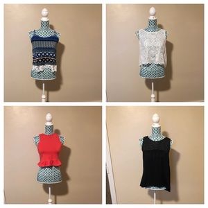 4 cute summer tanks! All size small!